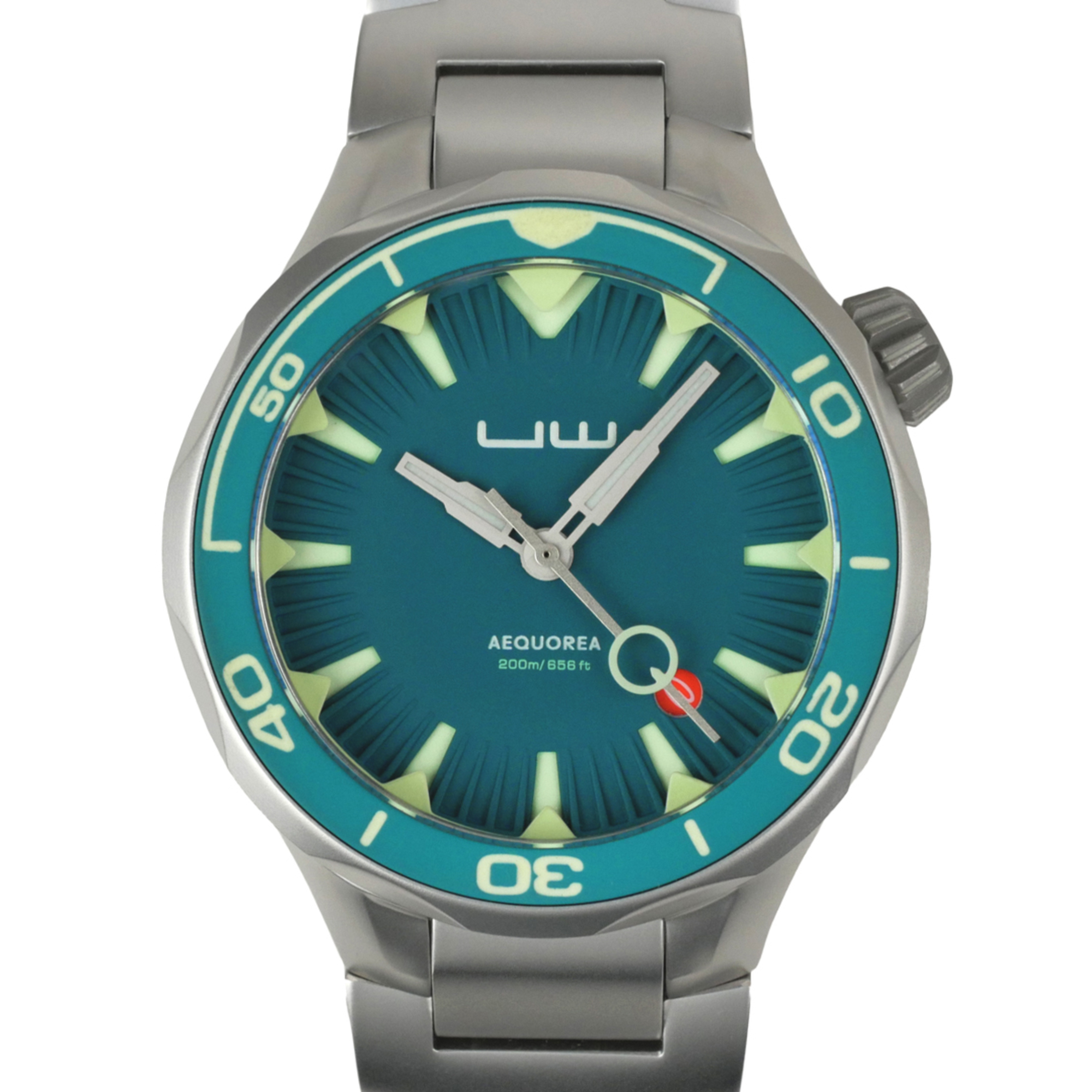 Aequorea Automatic Men\'s Diver Watch Dark Turquoise Bezel / Dark Turquoise Dial