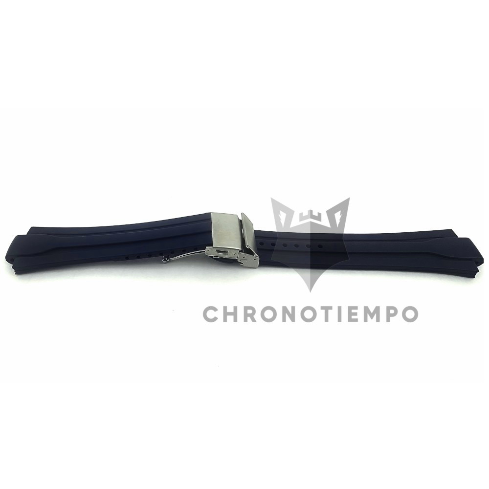 Chronotiempo Blue Silicone Watch Band Strap Oris Aquis 7653 24mm 12mm Lug End