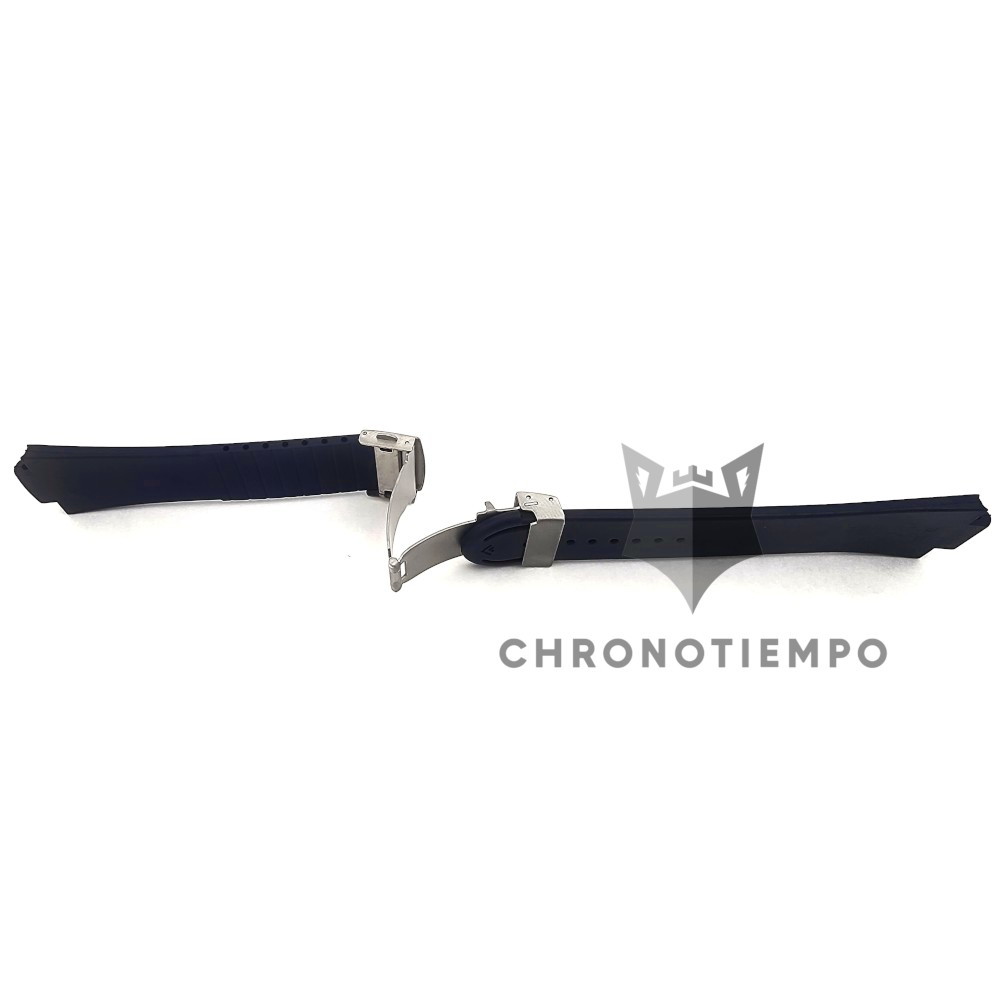 Chronotiempo Blue Silicone Watch Band Strap Oris Aquis 7653 24mm 12mm Lug End