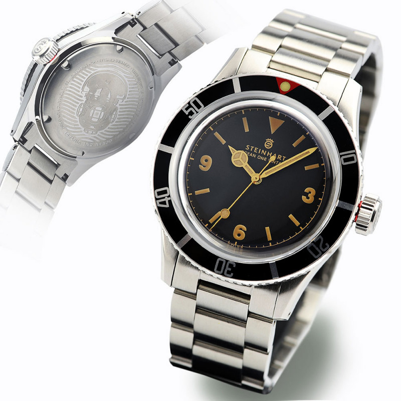Steinhart Ocean One Vintage Automatic Men\'s Watch Black Bezel / Black Dial 103-0294