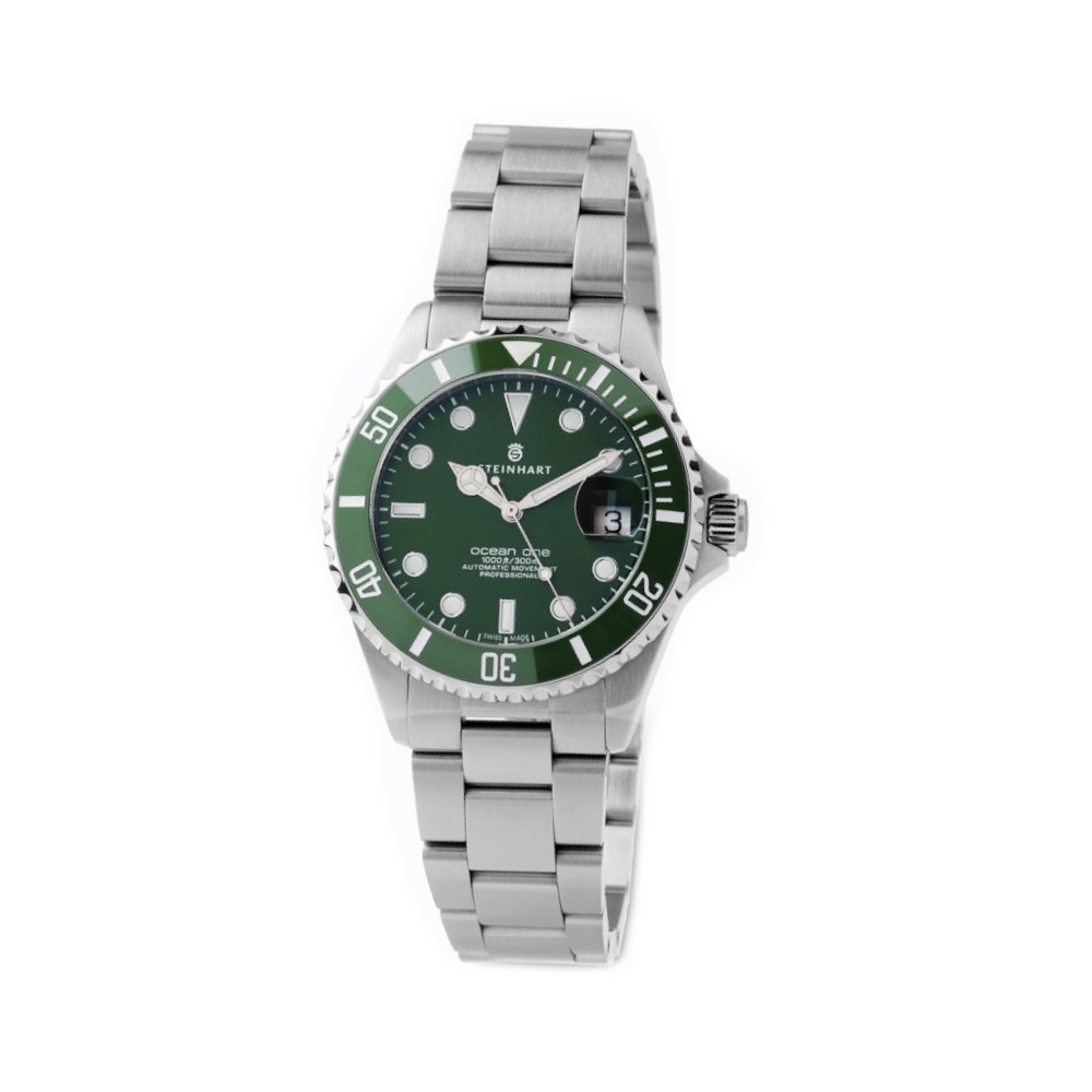 Steinhart Ocean 39 Double-Green Premium Men\'s Diver Watch WR300m Dial Green 103-1065