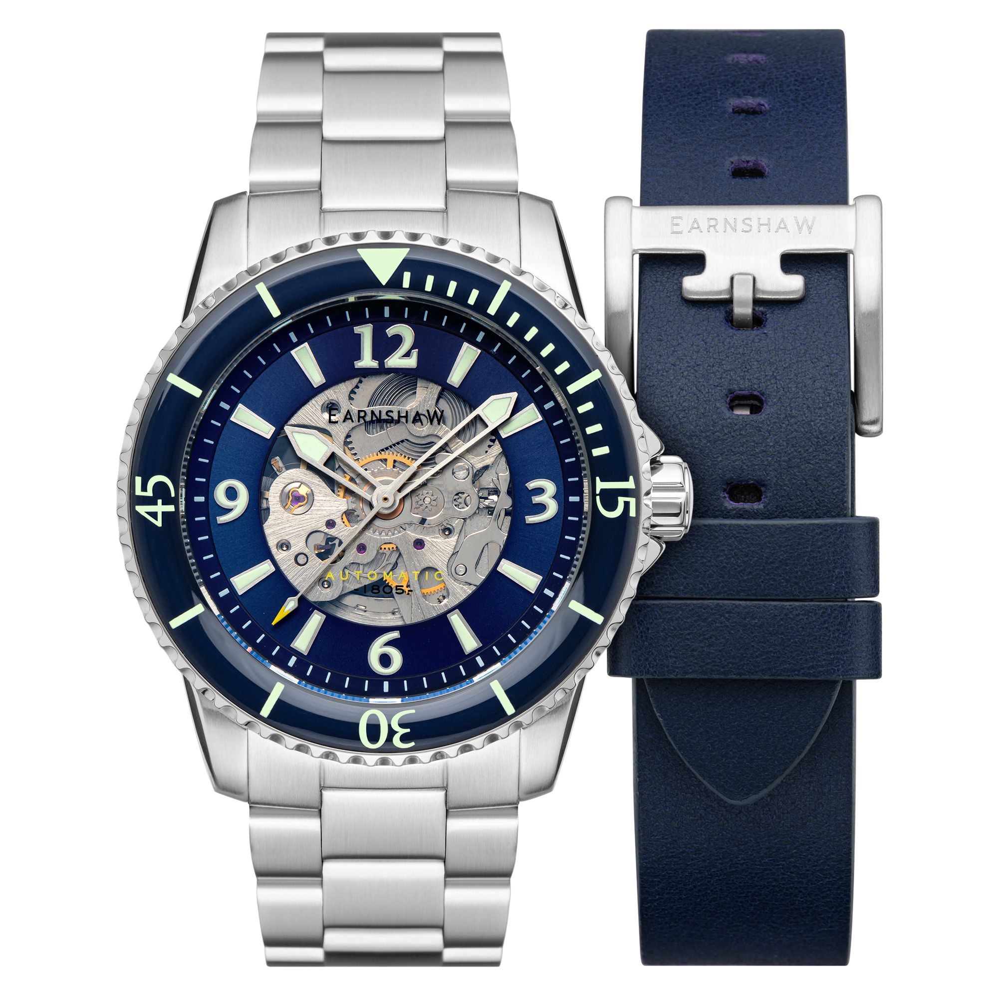 Thomas Earnshaw 43mm Men\'s Automatic Watch ADMIRAL LIMITED EDITION ES-8129-22