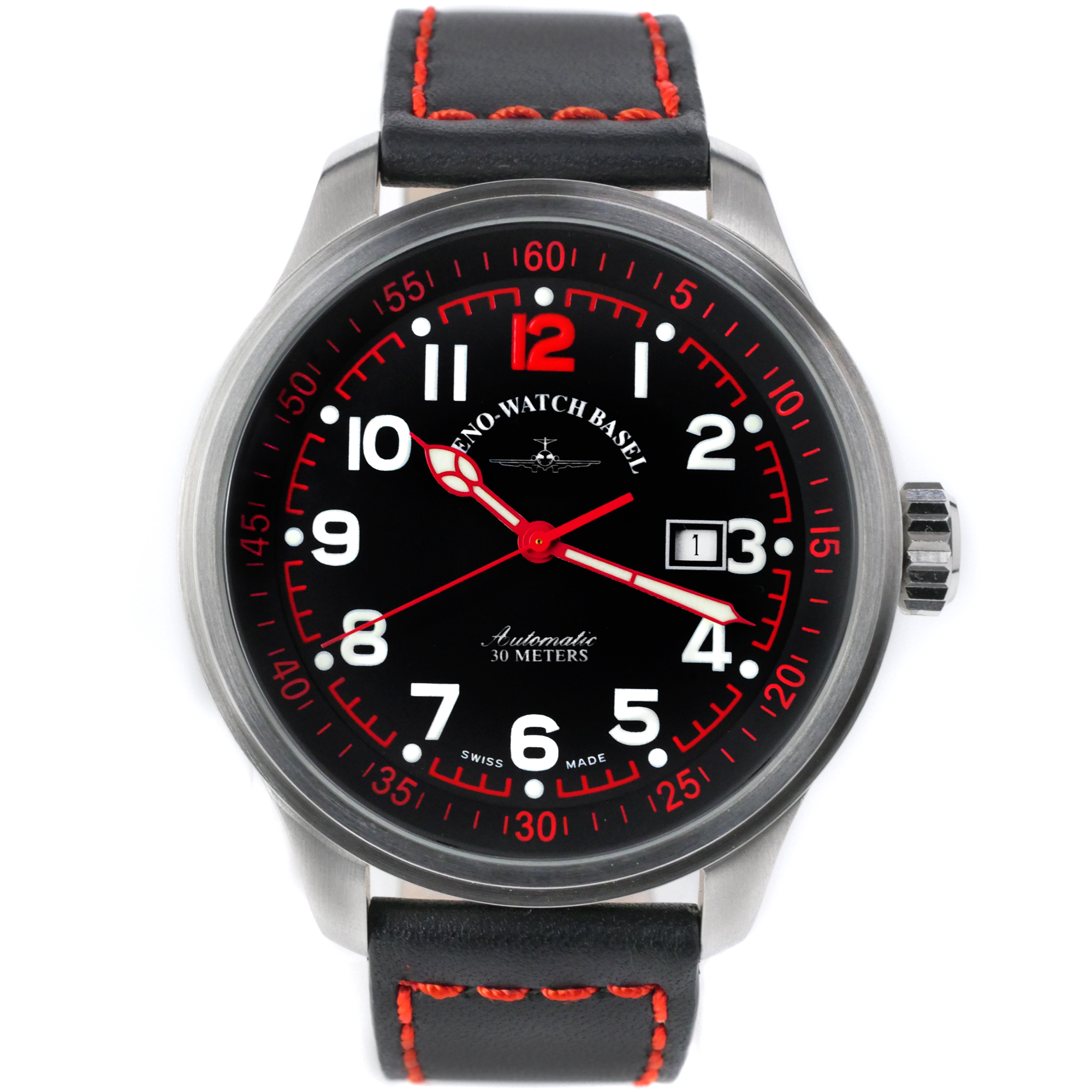 Zeno-Watch Basel OS Pilot Minute bezel ring Automatic Swiss Men\'s Watch 47.5mm 3ATM 8554B-a1-7