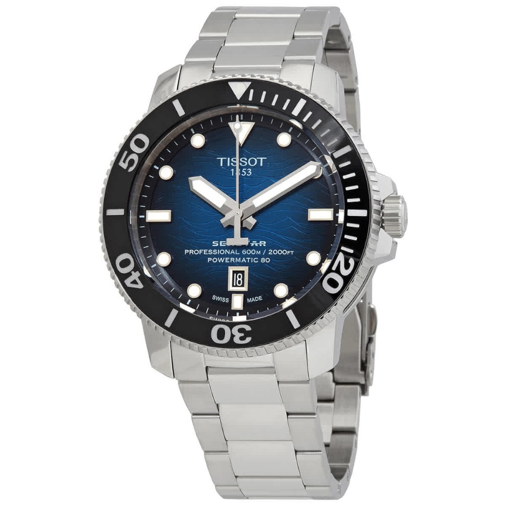Tissot Seastar 2000 Blue Black 46mm Professional Powermatic 80 Automatic Diver\'s Watch T120.607.11.041.01