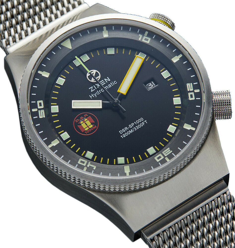 Zixen Hydromatic Automatic Diver Men\'s Watch Black Dial 46mm DSR-SP1000M