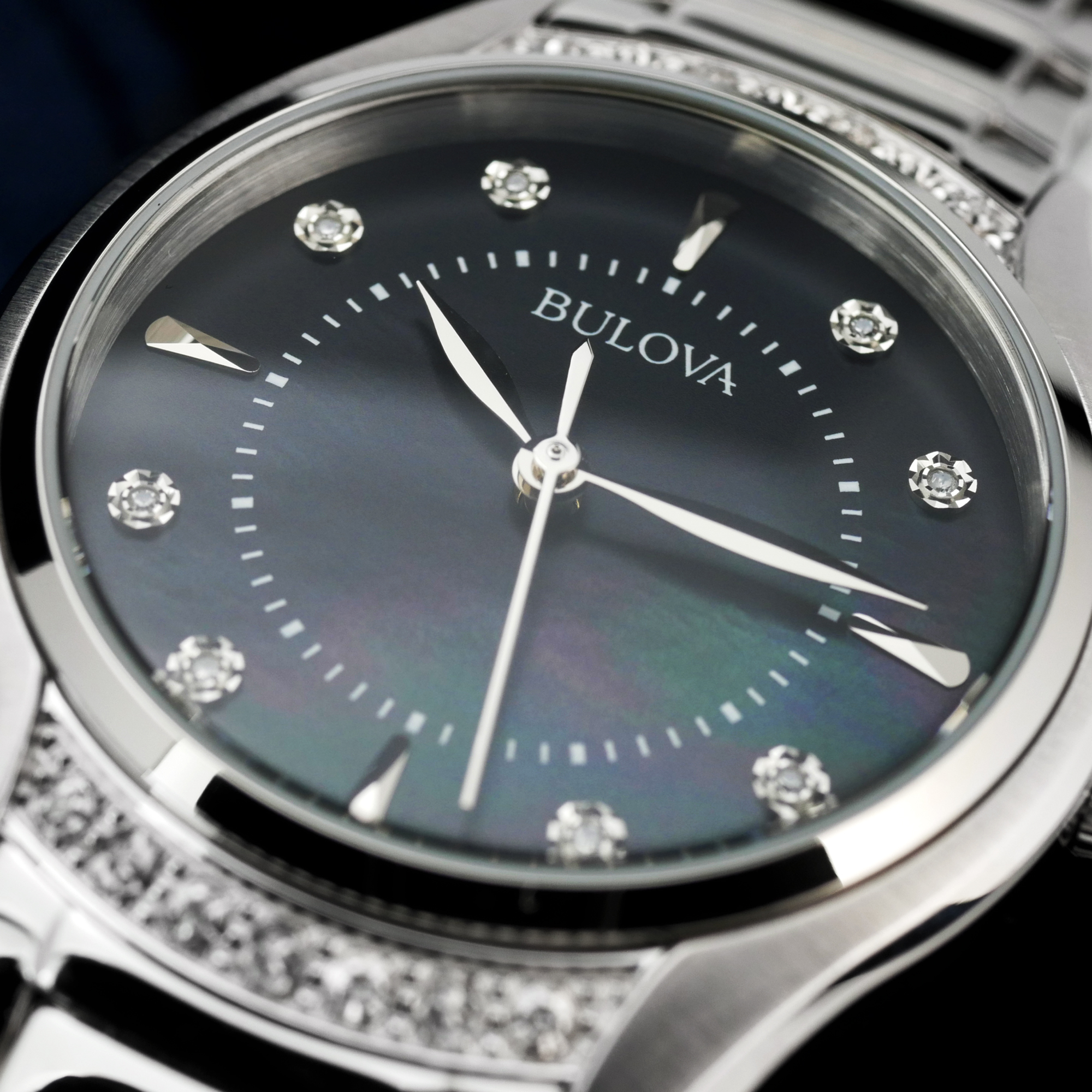 Bulova black mother of pearl online watch