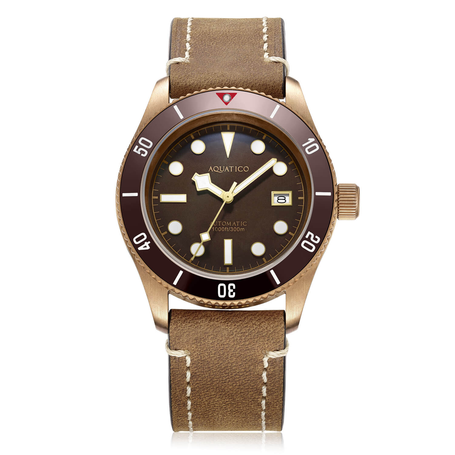 Aquatico Bronze Sea Star Automatic Men's Watch Bronze Case/Brown Dial/Brown Bezel