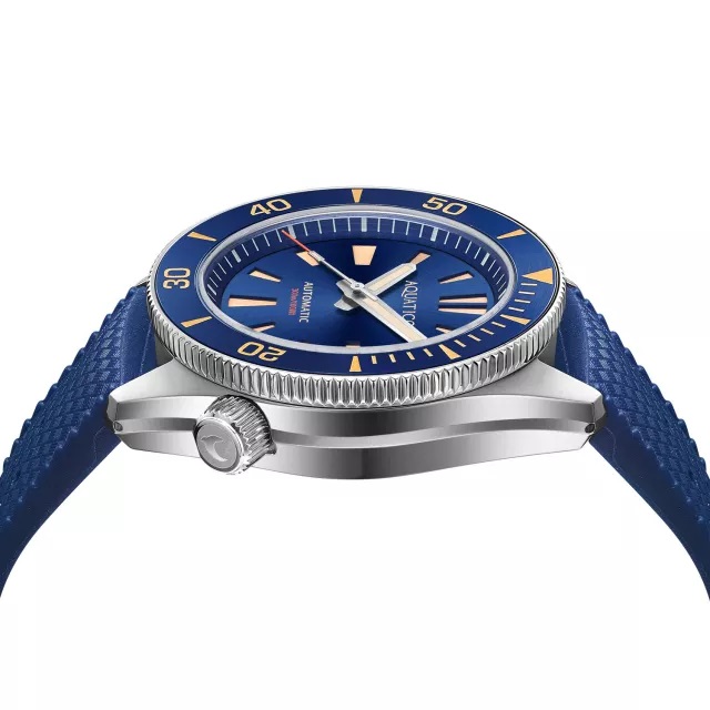 Aquatico Poseidon Automatic Men's Diver Watch Blue Dial / Blue Strap