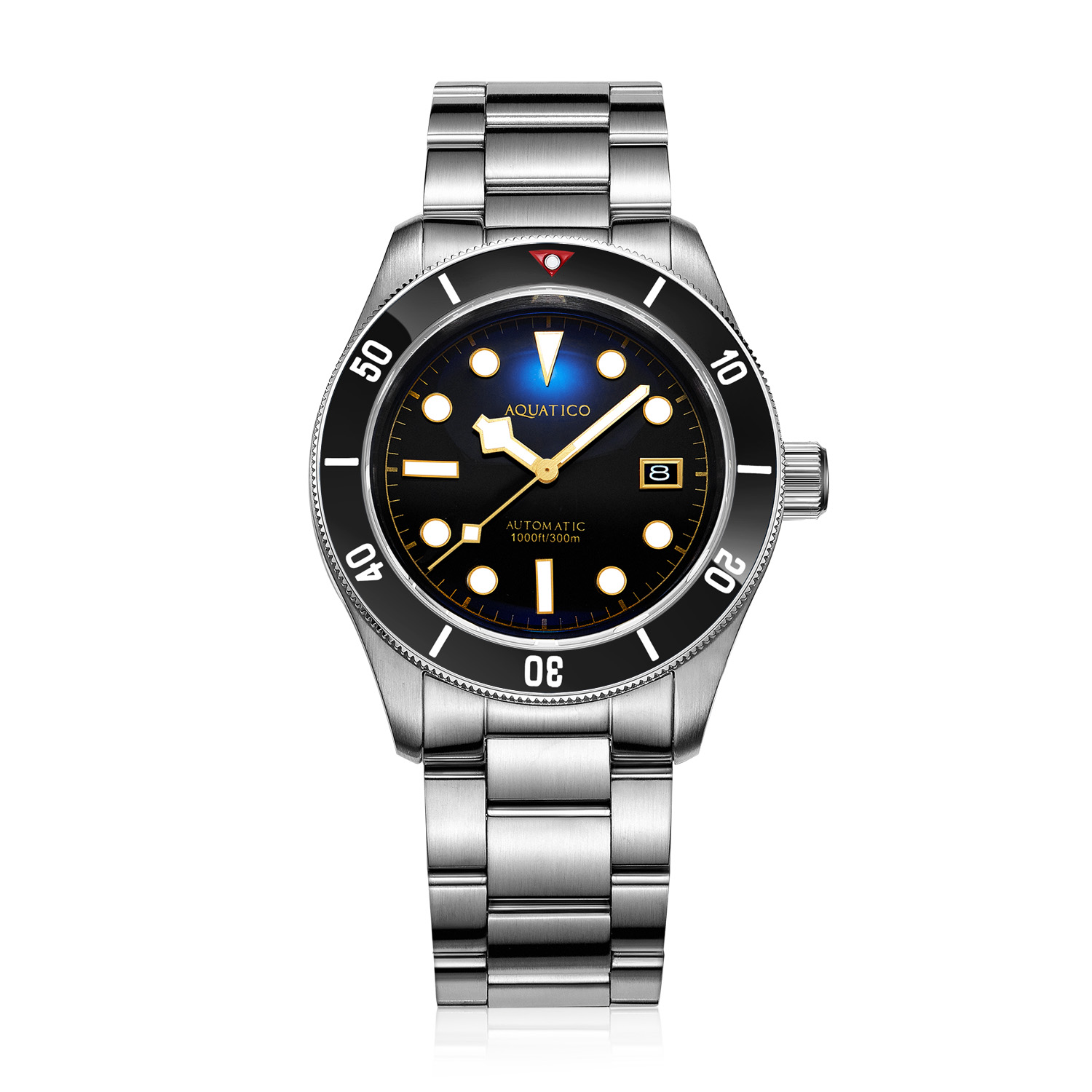 Aquatico Sea Star V2 42mm Automatic Men's Diver Watch Black Dial/Snowflake Hands AQ1009S-BK-SN-NH35