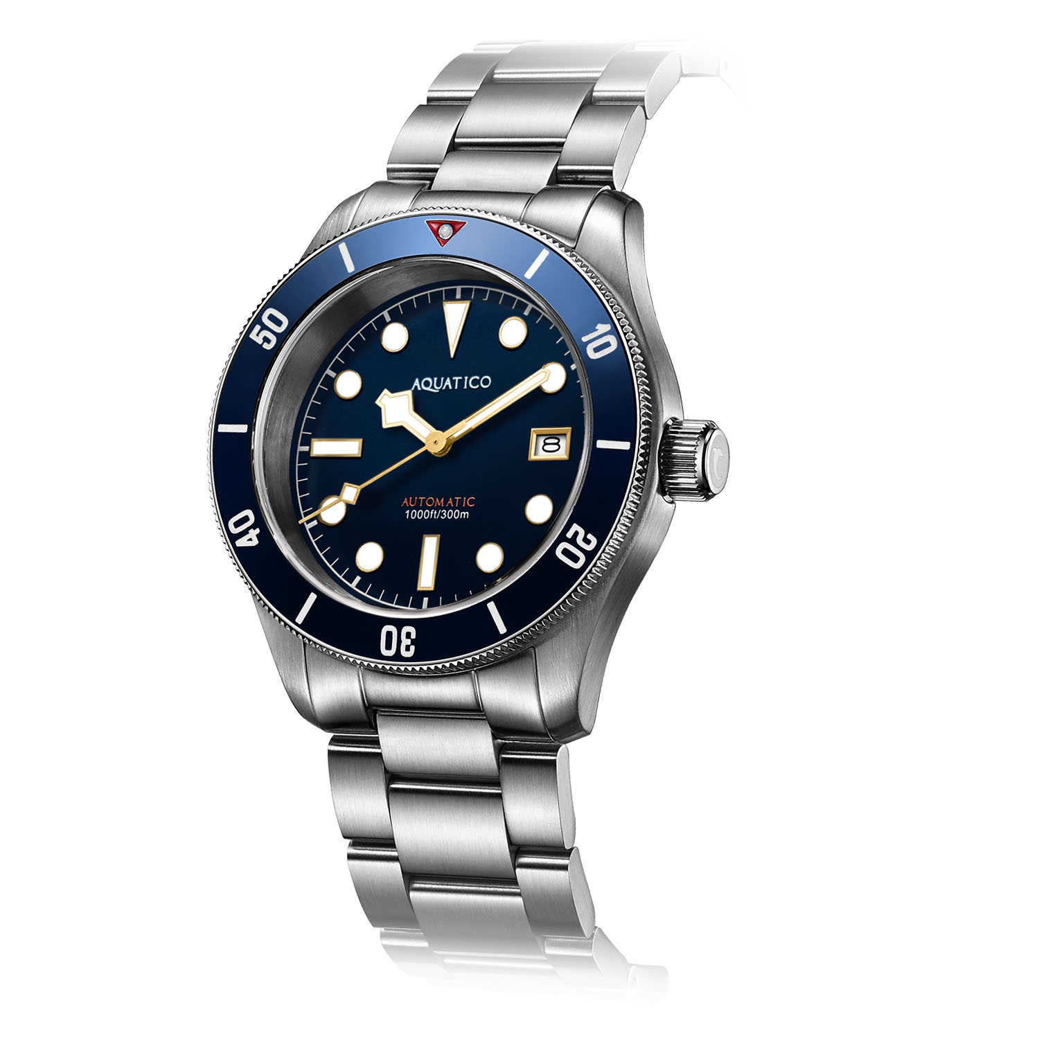Aquatico Sea Star V2 42mm Automatic Men's Diver Watch Blue Dial/Blue Bezel/Snowflake Hands