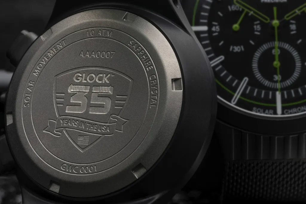 Glock Limited Edition Precision 35th Anniversary Titanium Solar Chronograph Watch