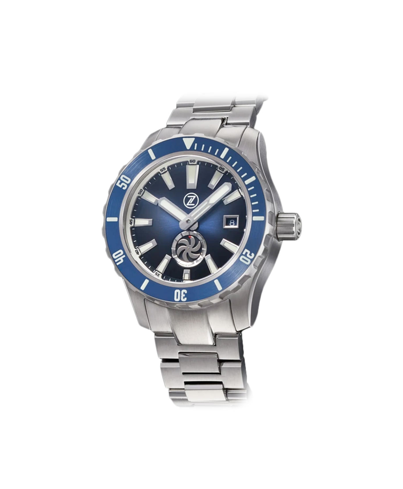 Zelos Abyss 3 3000m Steel Turbine Midnight Blue Automatic Diver Watch