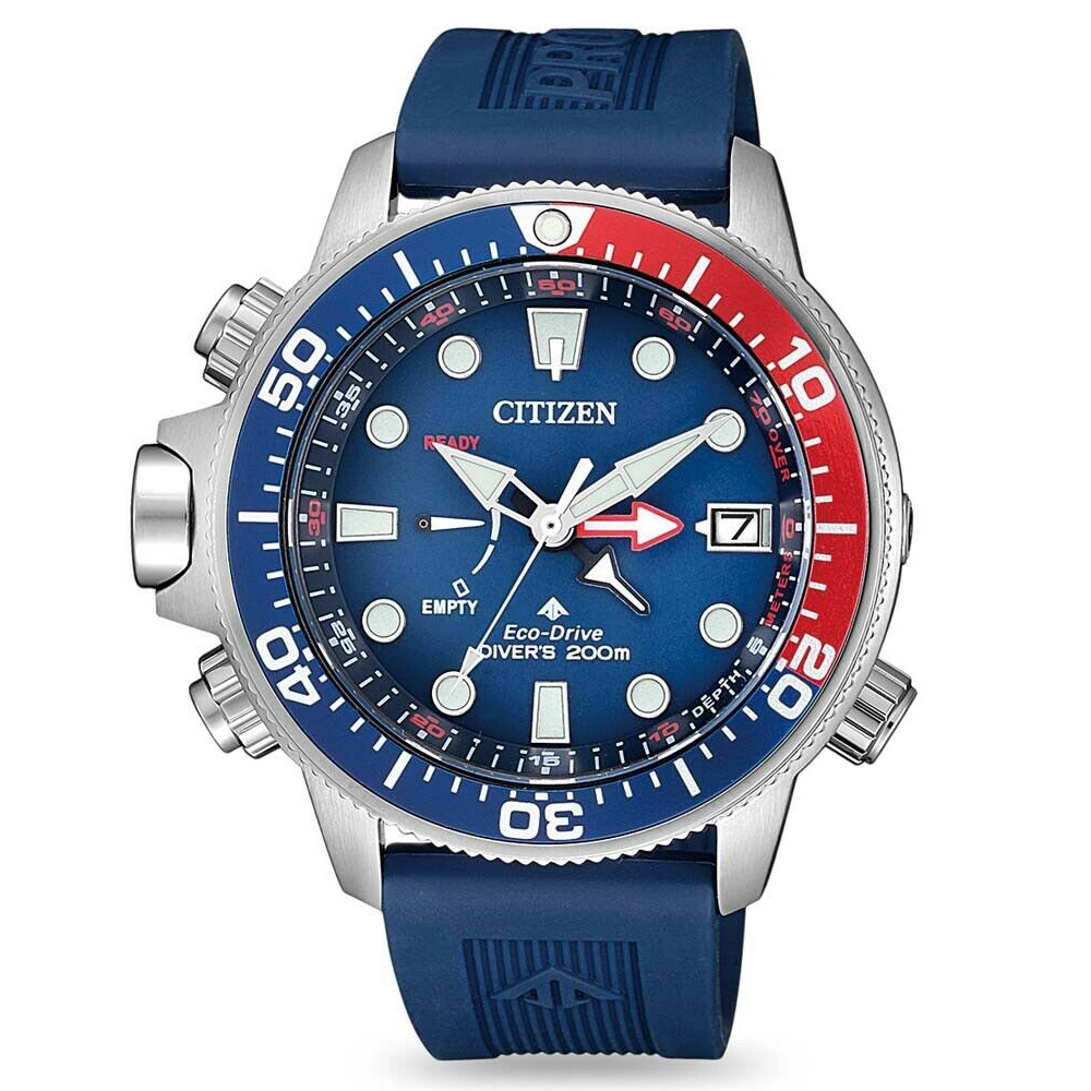 Citizen Eco-Drive Promaster Aqualand Marine 200m BN2038-01L 46mm Pepsi Bezel Men\'s Diver Watch