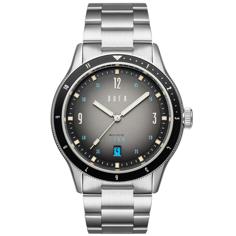 DuFa Sandblast Grey 41mm Automatic Diver Men\'s Watch 15ATM DF-9034-44