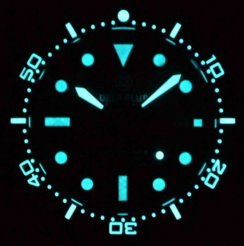 Deep Blue Master 1000 II 44mm Automatic Diver Watch Black Ceramic Bezel/Sunray Teal Blue Dial/Yellow Silicone Band