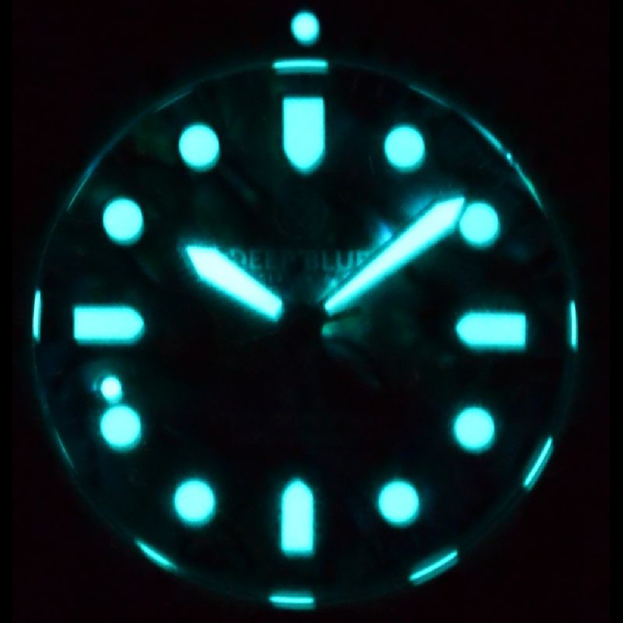 Deep Blue "Lizzy Blue" Swiss Movement Ladies Diver Watch White Crystal Bezel/Mother of Pearl Dial
