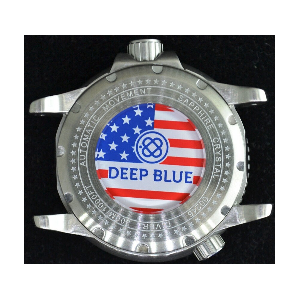 Deep Blue Master 1000 II 44mm Automatic Men’s Diver Watch Black Blue Red Pepsi