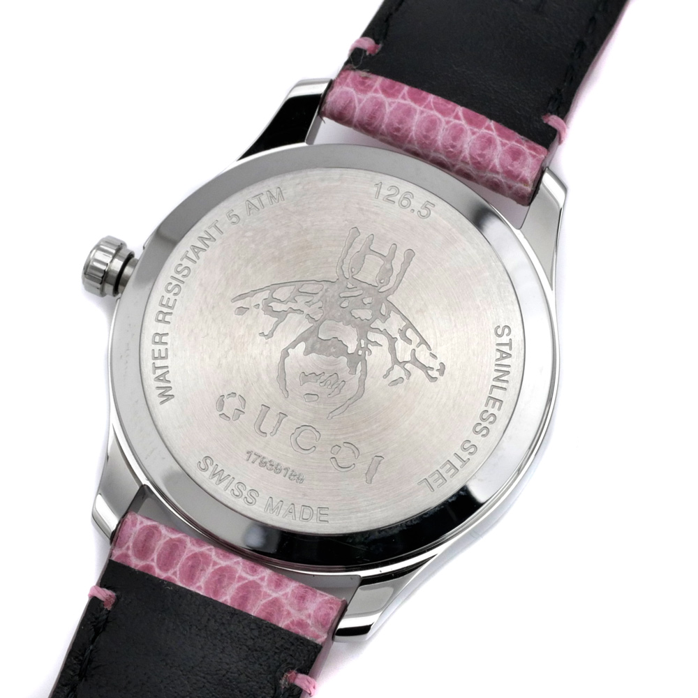 Gucci G-Timeless Pink Mother of Pearl Dial Ladies Watch YA126586