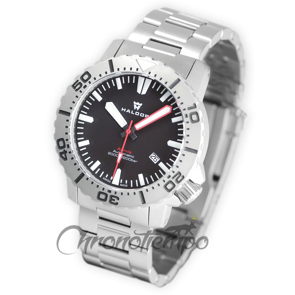 Haldor Armis 2000m HHC 42 mm Swiss Men's Diver Watch ETA 2824-2 Stainless Steel 316L bezel