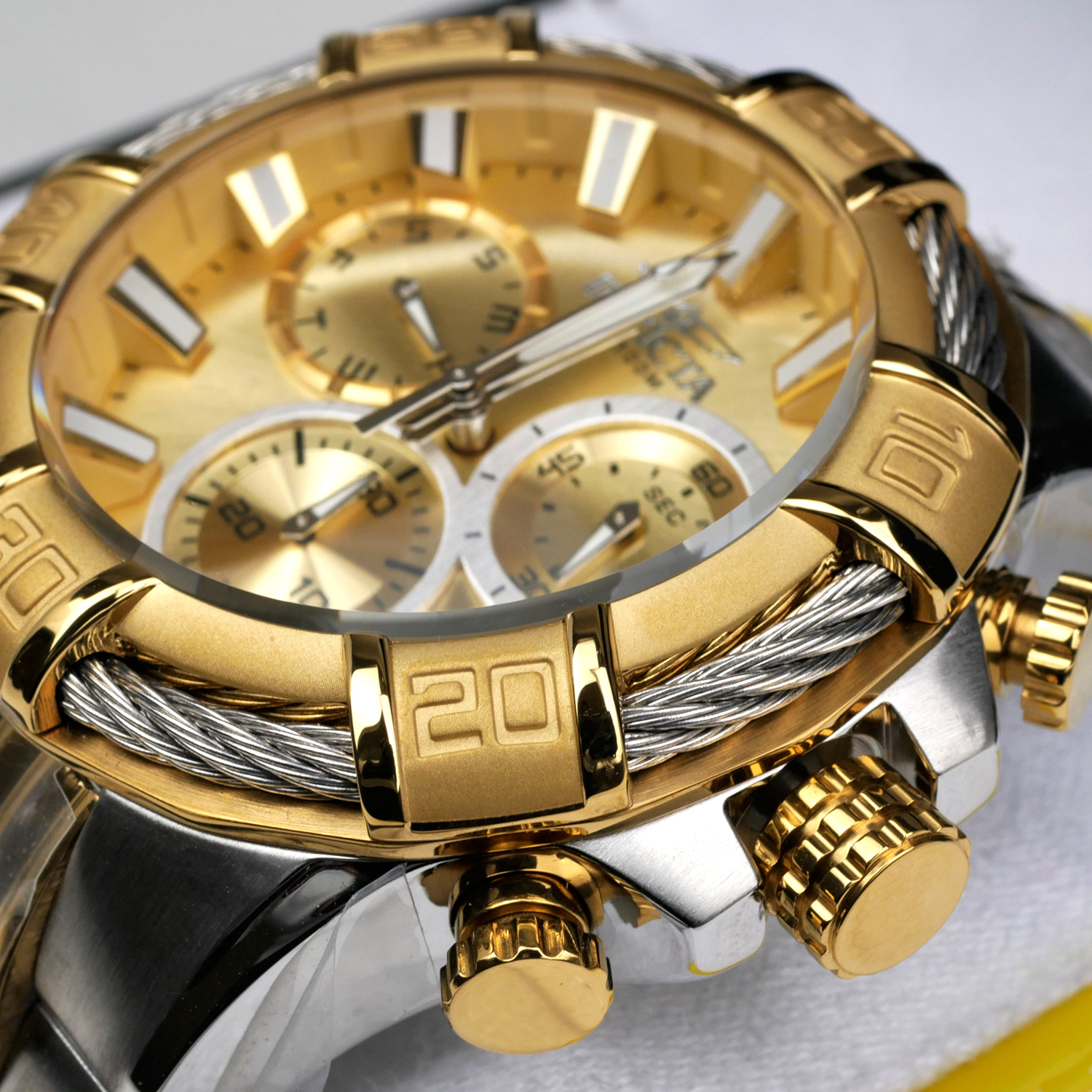 Invicta Bolt Gold Dial Chronograph Men's Watch 25864