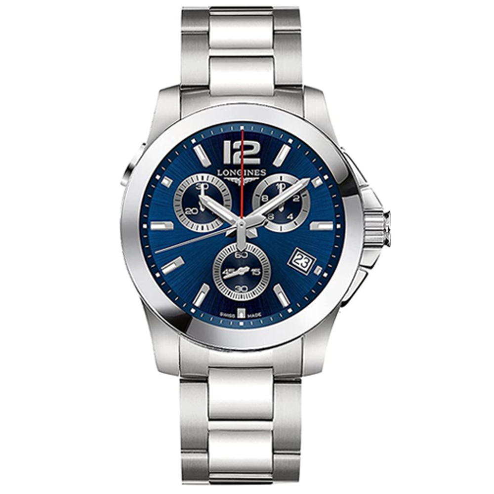 Longines Conquest Chronograph Blue Dial Men's Watch L37024966​​​​​​​