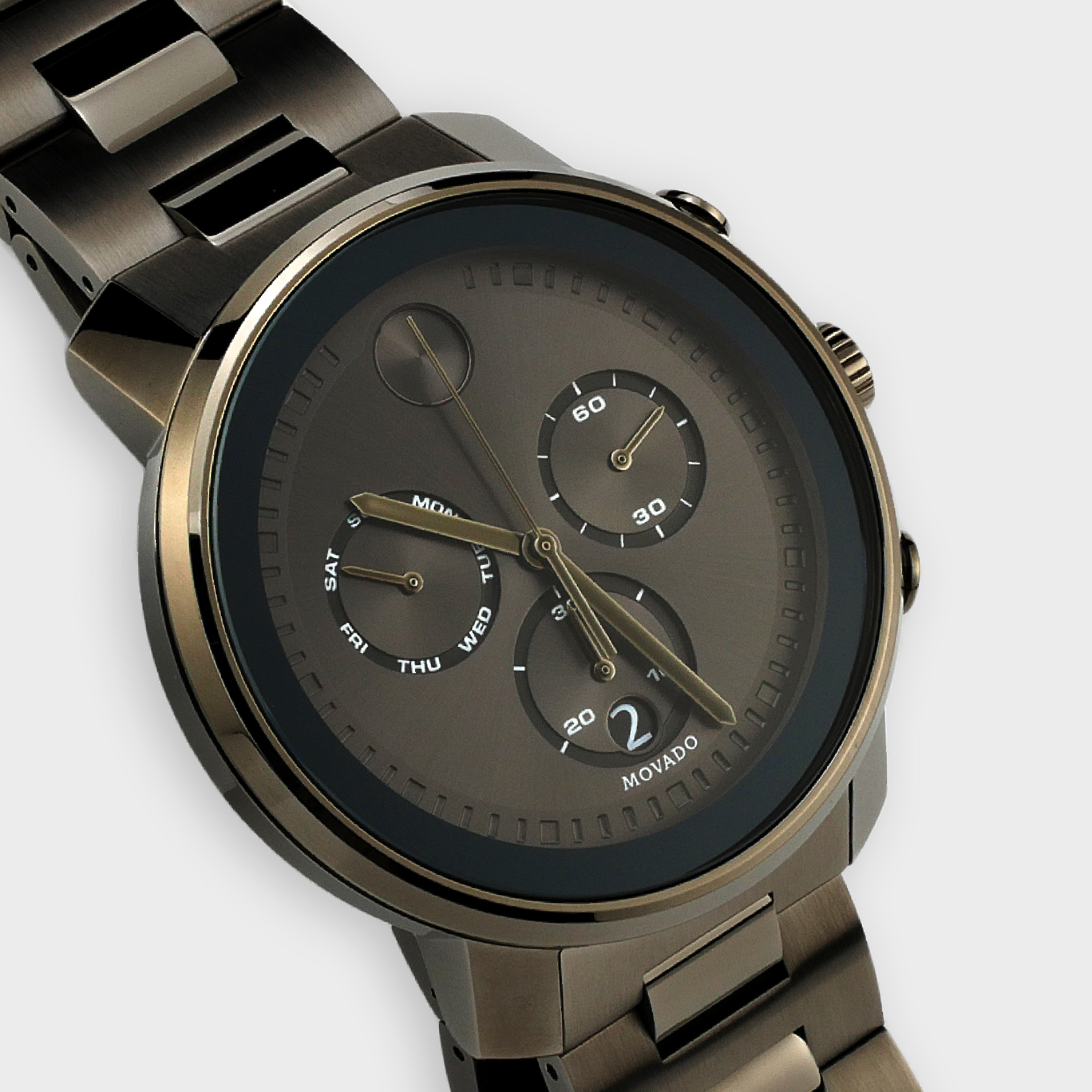 Movado Bold Chronograph Gunmetal Dial Men's Watch 3600486