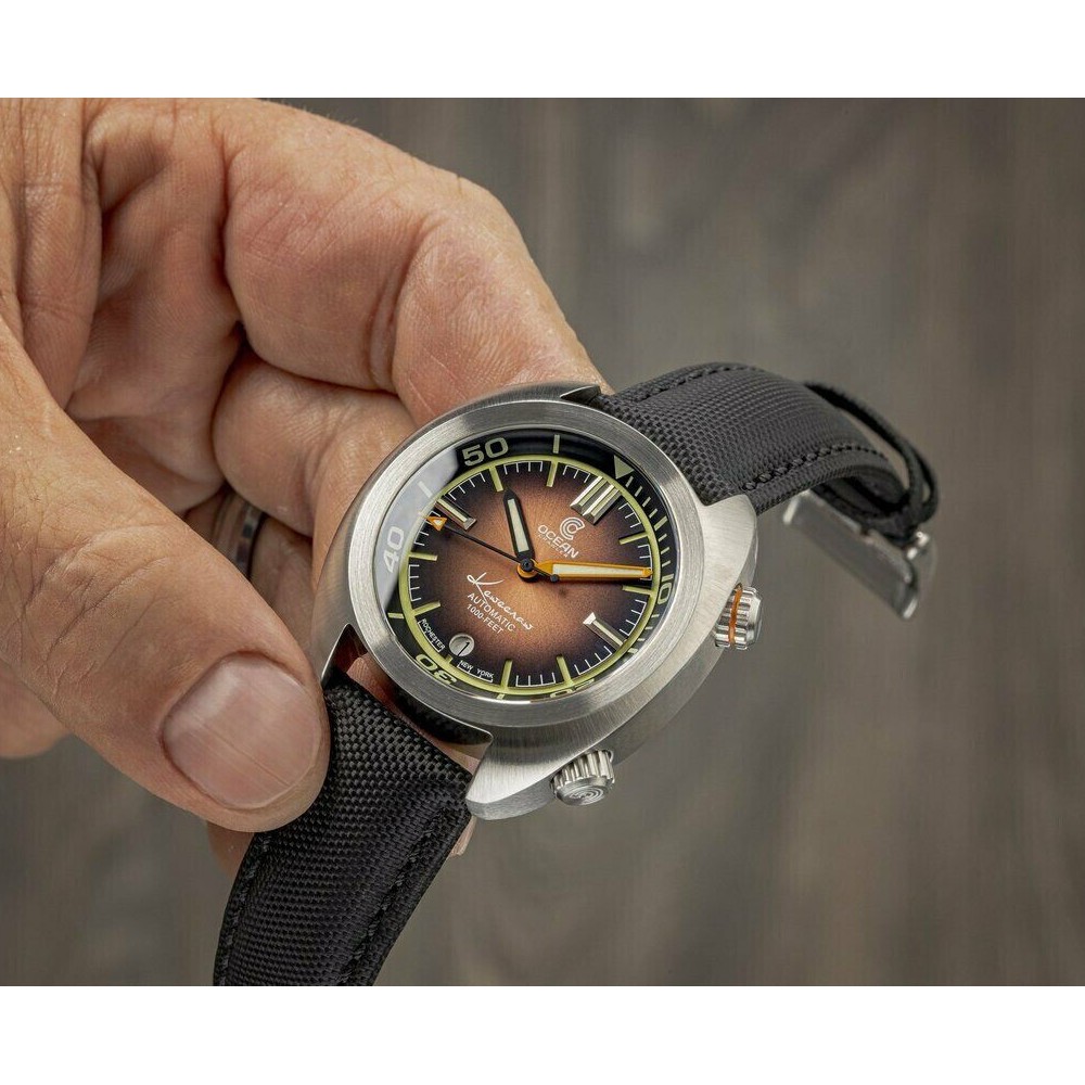 Ocean Crawler Great Lakes V2 Diver Men's Watch 39.7mm Brown Dial