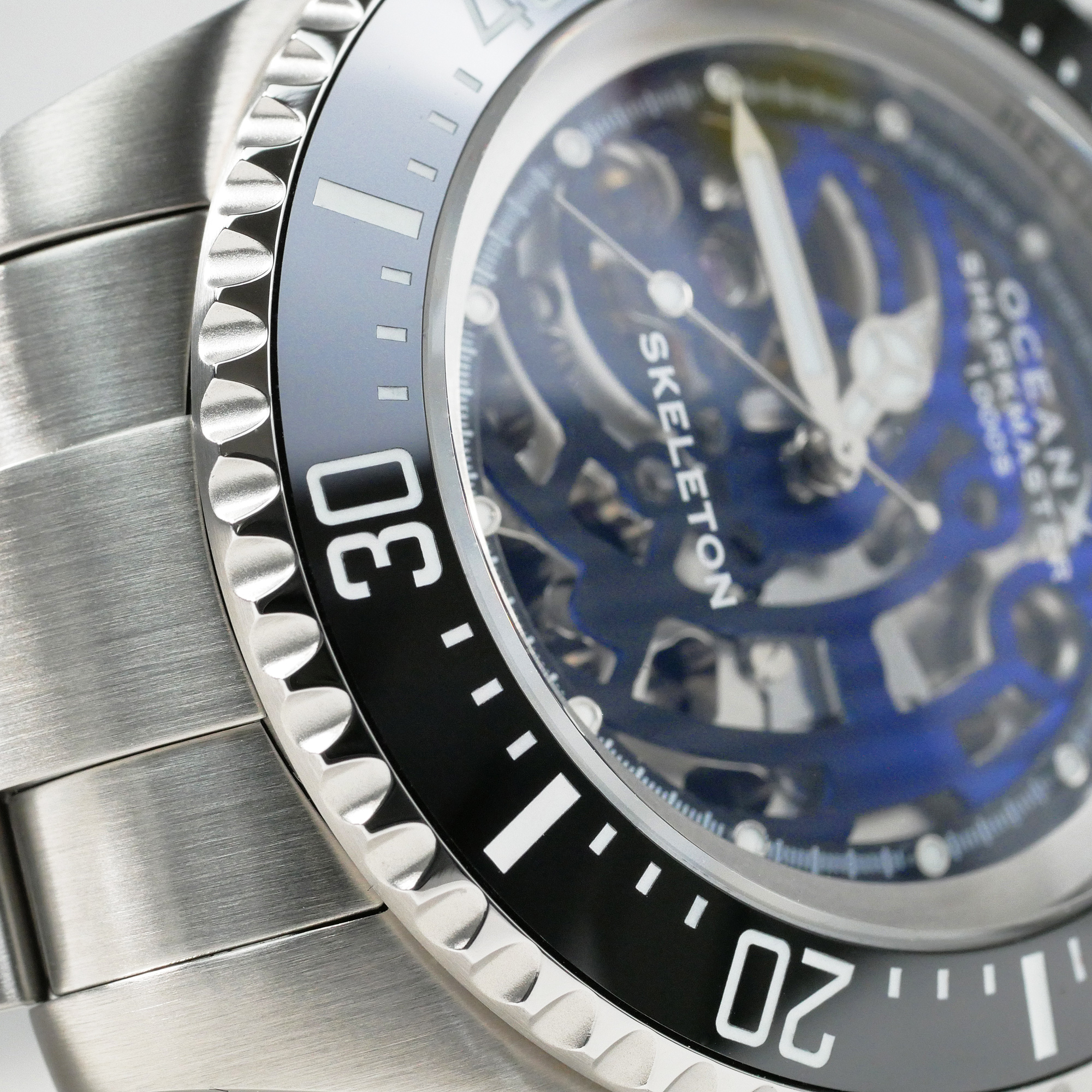 OceanX Sharkmaster 1000 Skeleton 44mm Automatic Men's Diver Watch WR1000m SMS1012S Limited Edition