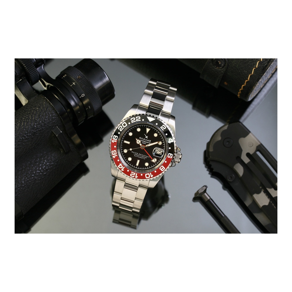 OceanX Sharkmaster GMT Automatic Men's Diver Watch 42mm WR500 SMS-GMT-561