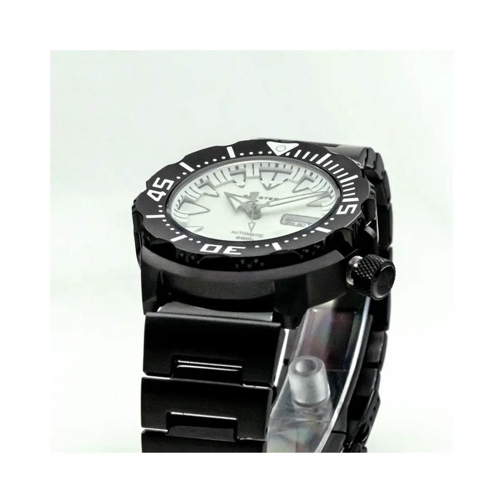 Seestern Full Lume Monster Black 41.3mm Automatic Men's Diver Watch NH36A WR200