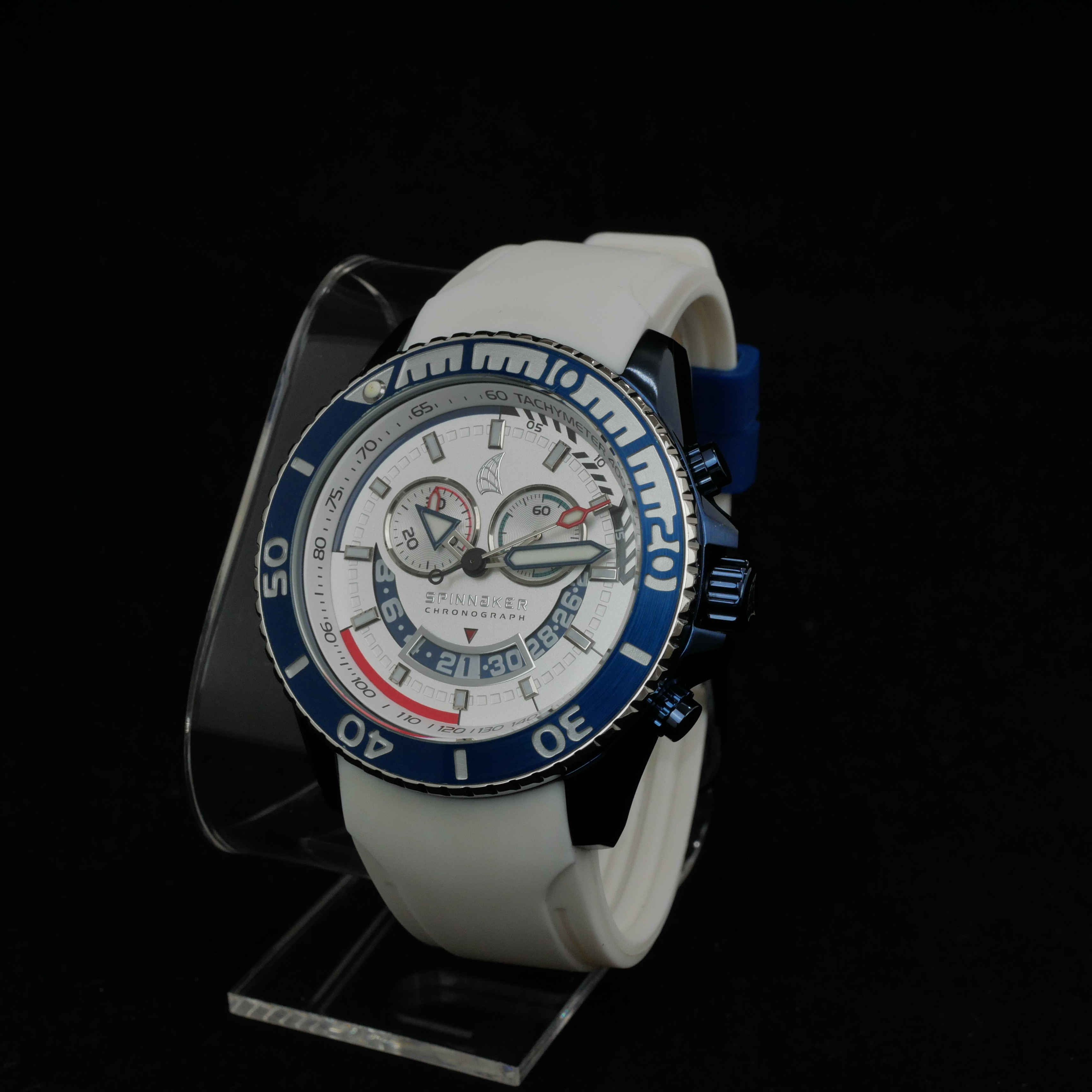 Spinnaker Amalfi Reef Chronograph Men's Watch 45mm White Band SP-5021-09