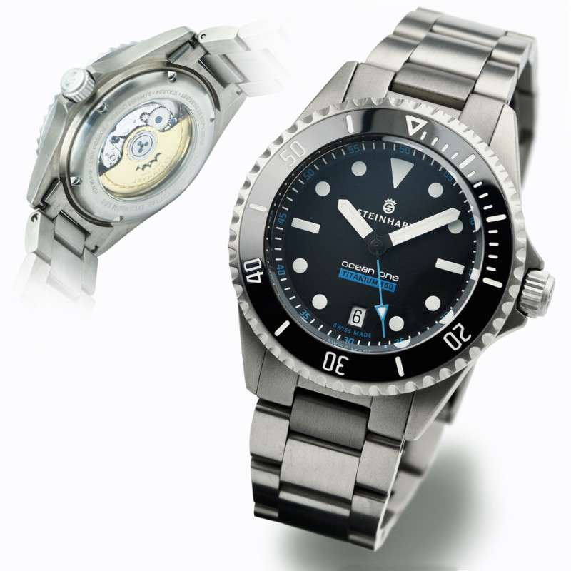 Steinhart Ocean Titanium 500 Premium 42mm Swiss Automatic Diver Men\'s Watch 106-0505