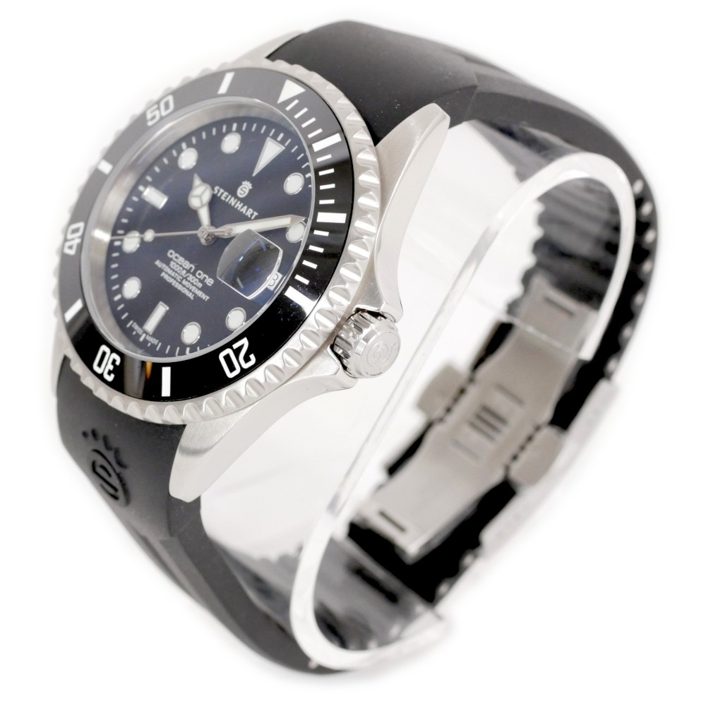 Steinhart OCEAN One 42mm Black Ceramic Bezel Automatic Swiss Diver Watch 103-1079