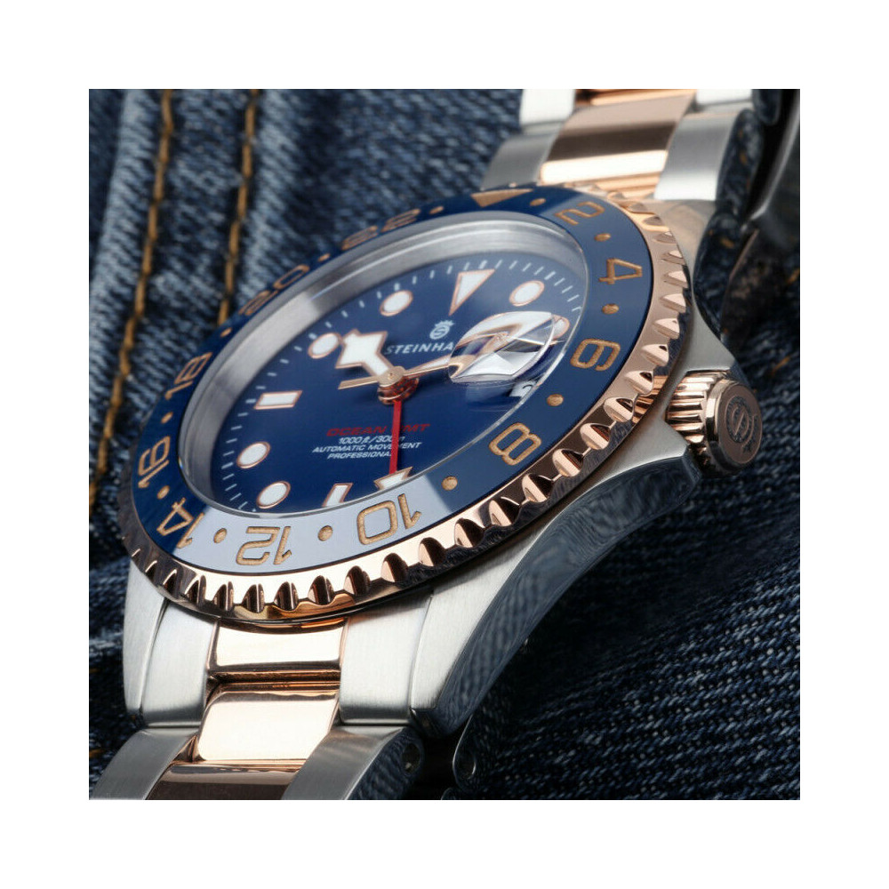 steinhart ocean one gmt two tone blue