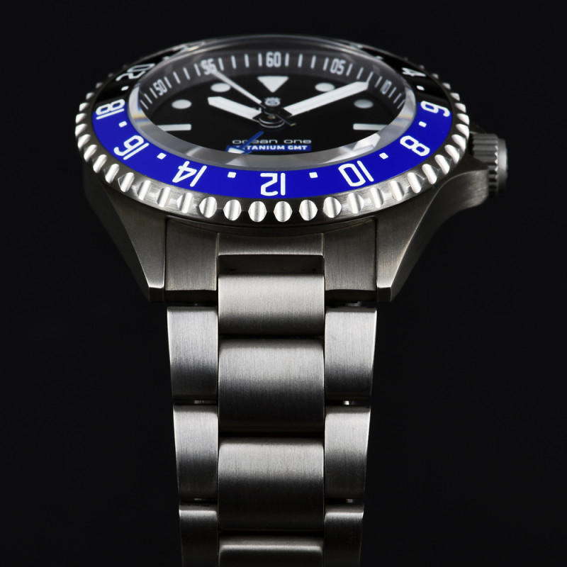 Steinhart Ocean One Titanium 500 GMT premium Ceramic Automatic Men's Watch 103-0662