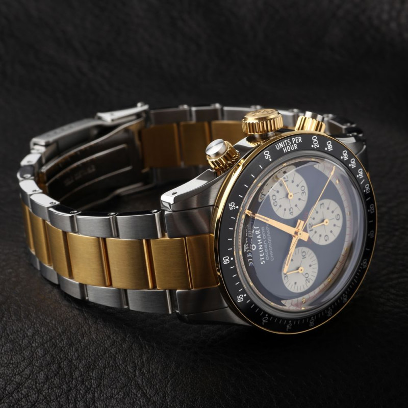 Steinhart Ocean One Vintage Chronograph Two-Tone Automatic Men's Watch 108-1124