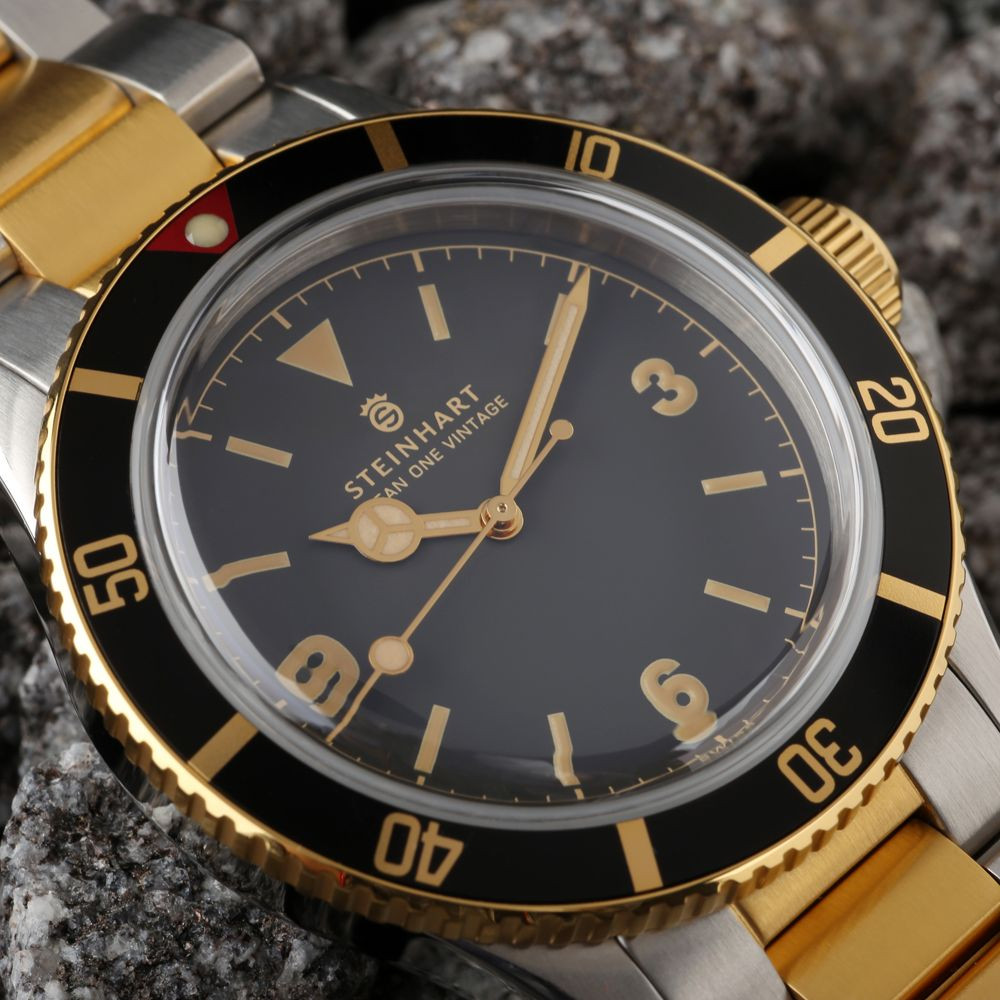 Steinhart Ocean One Vintage two-tone 42mm Automatic SW200 Men's Diver Watch 103-1039