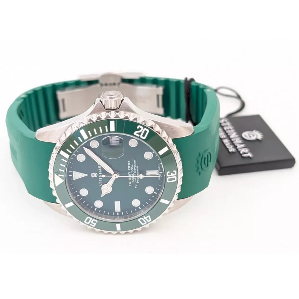 Steinhart Ocean 39 DOUBLE-GREEN Automatic Swiss Diver Watch Silicone 103-1065