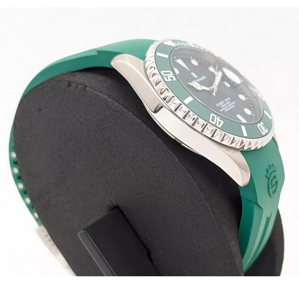 Steinhart Ocean 39 DOUBLE-GREEN Automatic Swiss Diver Watch Silicone 103-1065