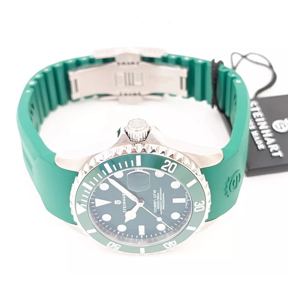 Steinhart Ocean 39 DOUBLE-GREEN Automatic Swiss Diver Watch Silicone 103-1065