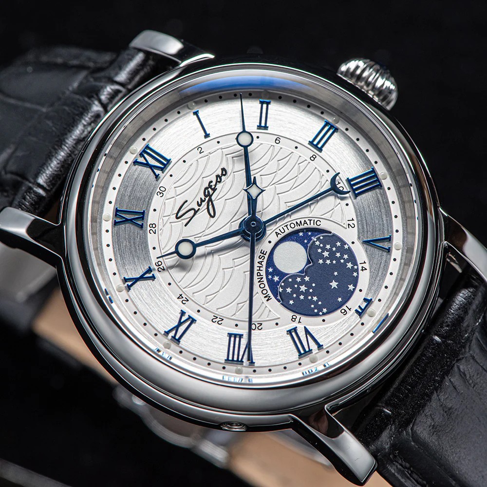 Sugess MoonPhase Master SU2108SZ 40mm Men Watch Automatic ST2108 WR50 2108