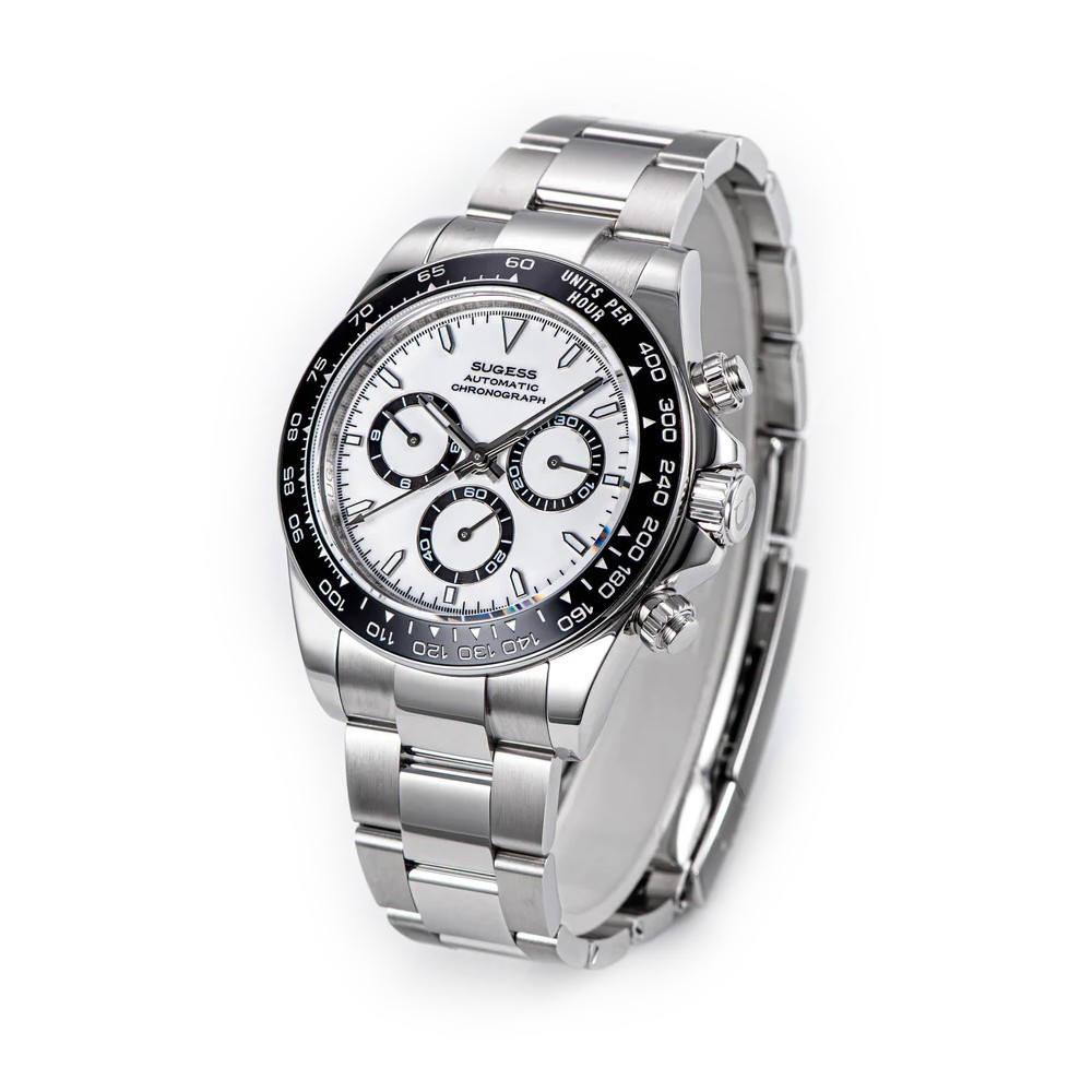 Sugess Chrono Racing 39mm Auto WR 5 ATM Men Watch Oyster S418-2.002.S