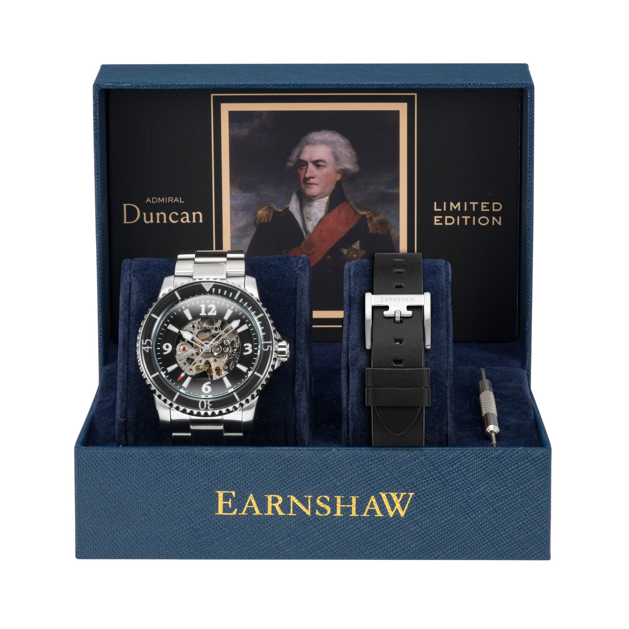 Thomas Earnshaw 43mm Men's Automatic Watch ADMIRAL LIMITED EDITION ES-8129-11