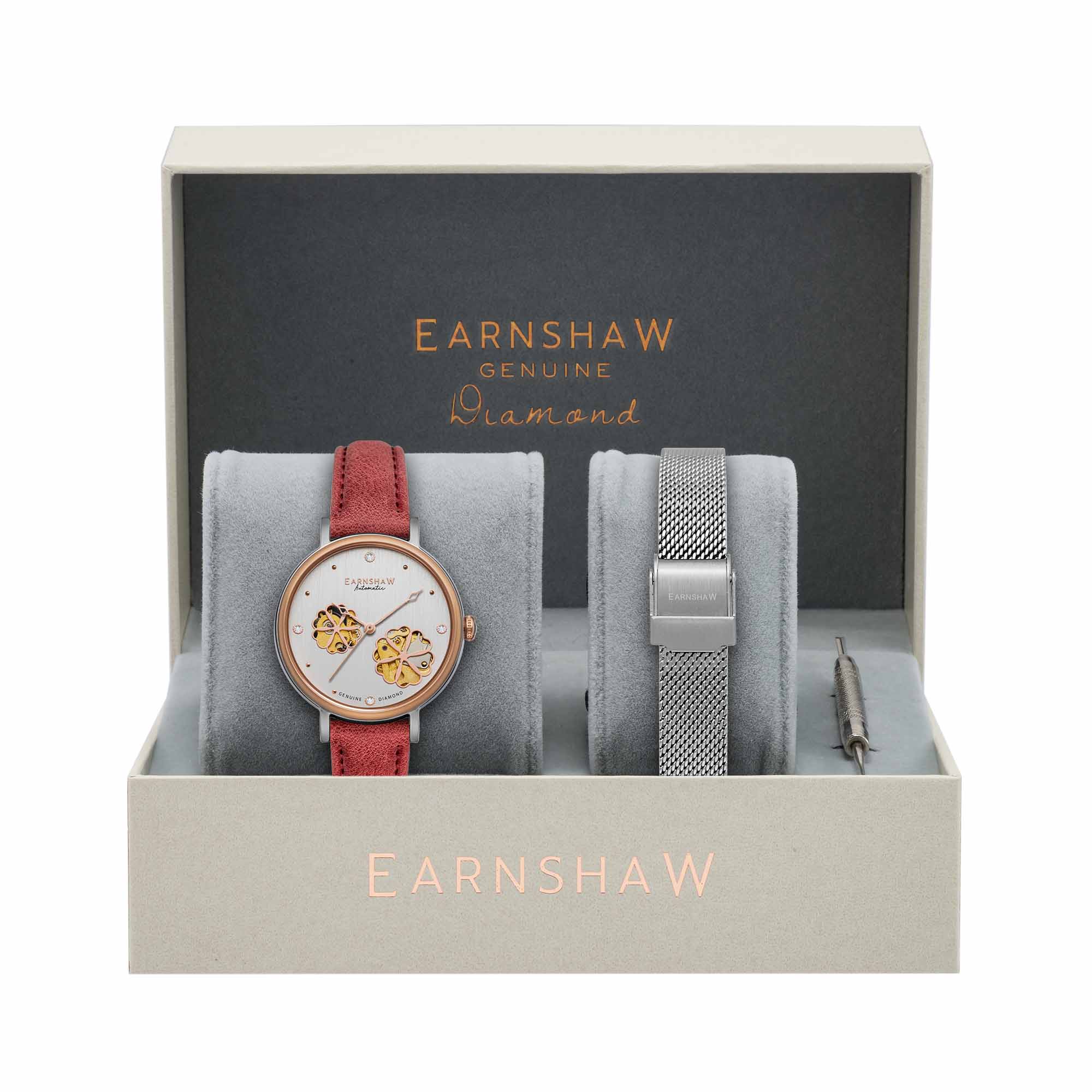 Thomas Earnshaw 34mm Women's Automatic Watch NIGHTINGALE DIAMOND ES-8158-05