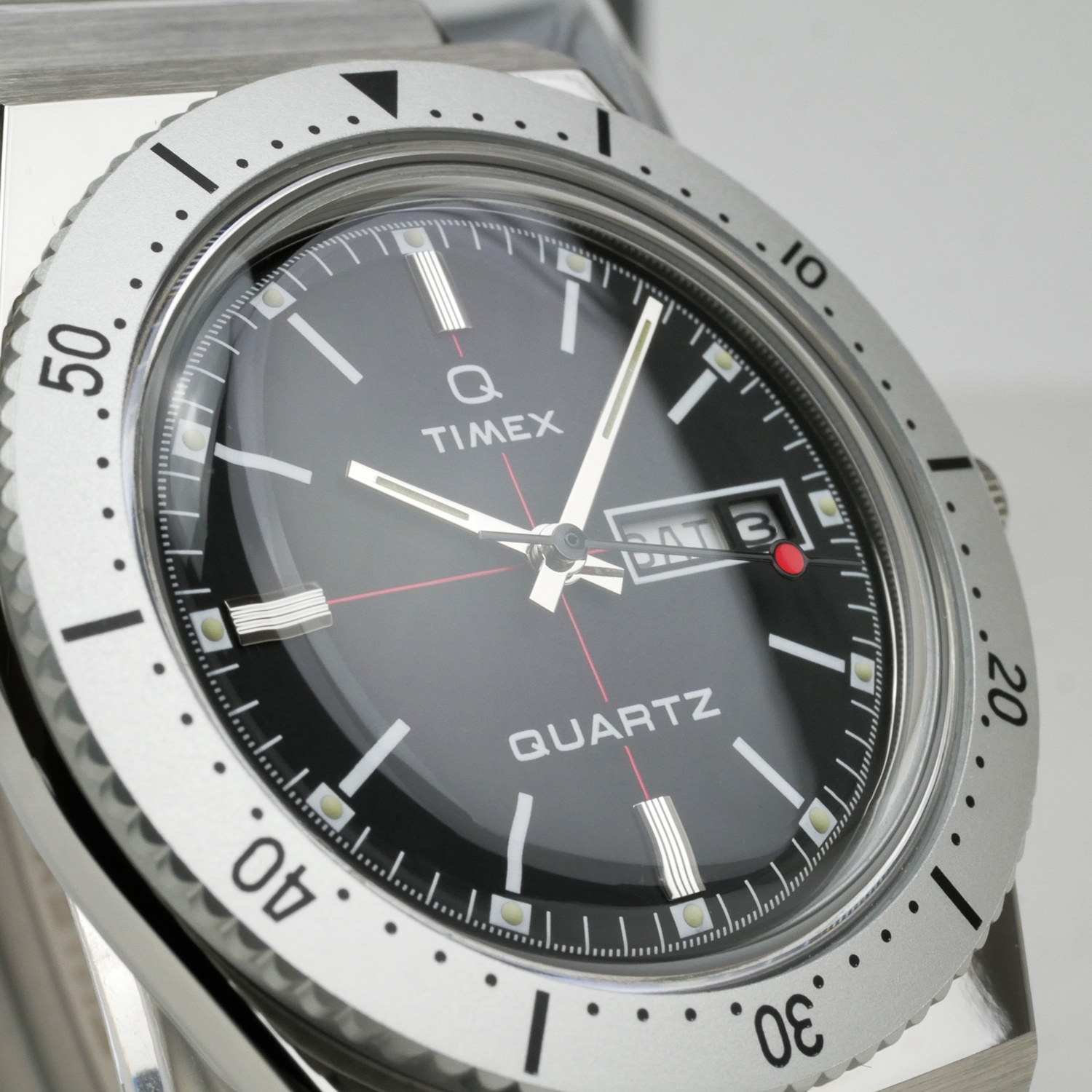 Timex Q x Todd Snyder Men's Classic Watch Stainless Steel Bracelet / Black Dial TW2T95500JR