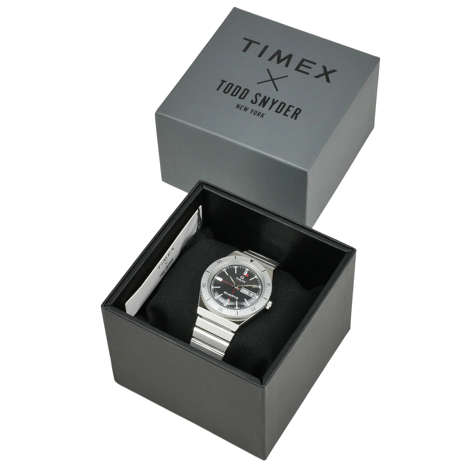 Timex Q x Todd Snyder Men's Classic Watch Stainless Steel Bracelet / Black Dial TW2T95500JR
