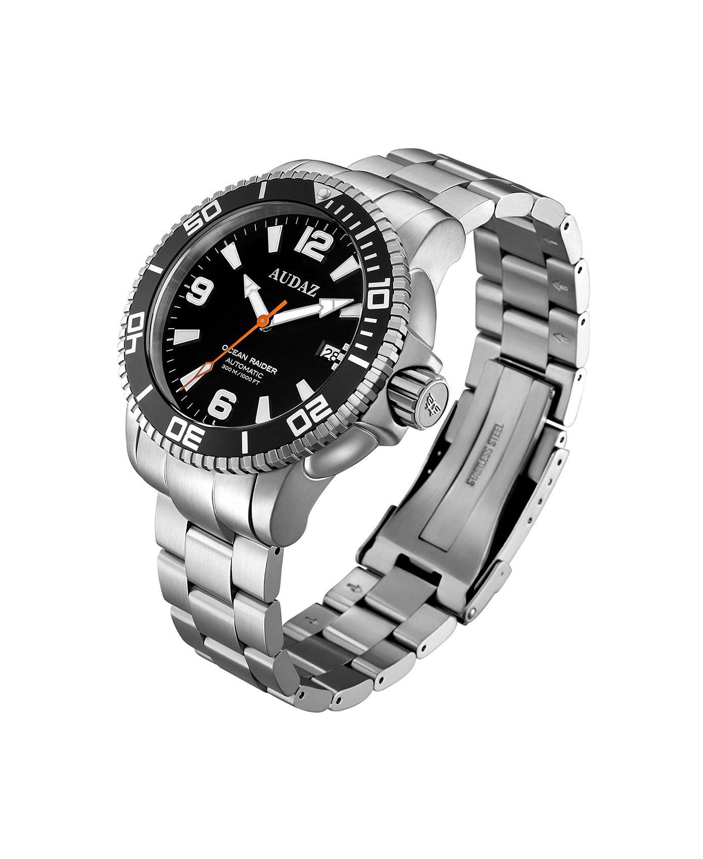 Audaz Ocean Raider Black Dial Men's Diver Automatic Watch 45mm ADZ-2060-01