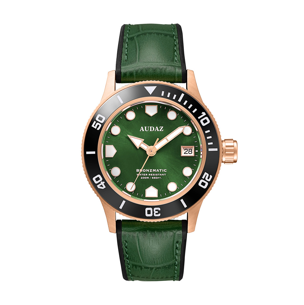 Audaz Bronzmatic Green Dial Men's Diver Automatic Watch 42mm ADZ-2065-03