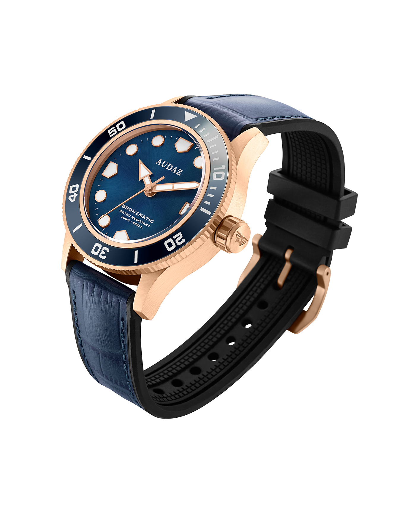 Audaz Bronzmatic Blue Dial Men's Diver Automatic Watch 42mm ADZ-2065-02