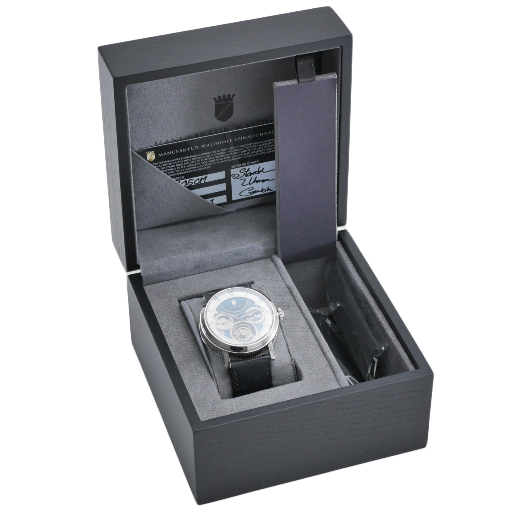 WALDHOFF Ultramatic 42.5mm Diamond Silver Azure Tourbillon Men's Watch MW705CM